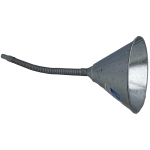 Galvanised Steel Funnel With Mesh Filter & 240mm Flexible Shaft