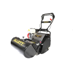 A black Allett Tournament 24 cylinder mower with yellow branding is shown as a studio cutout on a white background.