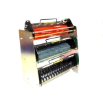 Three interchangeable cassette attachments - a blade reel, scarifier reel, and brush roller - for a cylinder mower system.