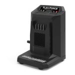 Black Flex-Force 60V Rapid Charger with “Rapid Charger” label on base, LED indicators, and angled front view for charging lithium-ion batteries