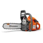 Husqvarna 435 II. Side view of a chainsaw with X-Torq engine technology.